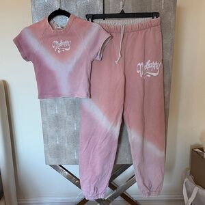 Madhappy Pink Tie-Dye Crop Tee & Joggers Set